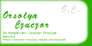 orsolya czuczor business card